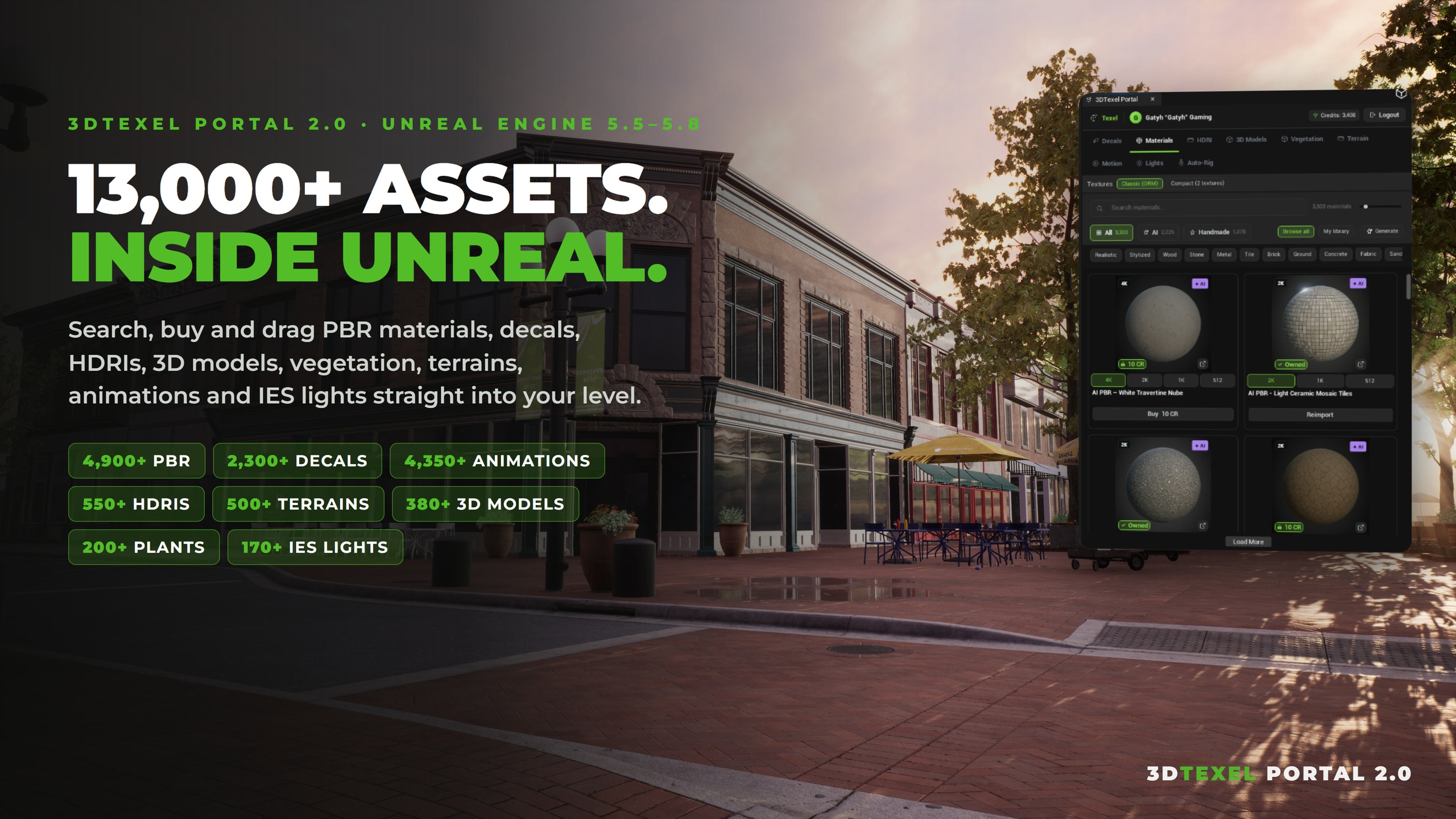 Media 1 for listing 3D Texel Portal - 10,000+ Assets, Vegetation & Auto-Rig Inside Unreal