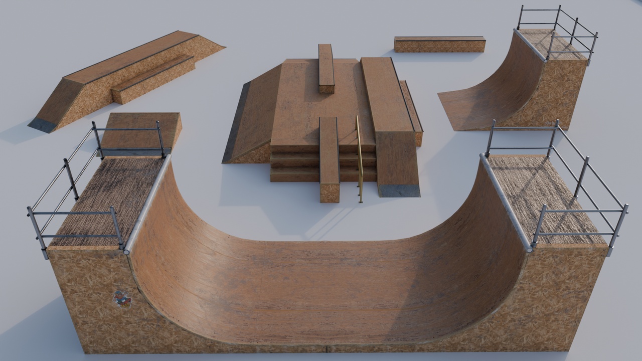 Media 1 for listing Skate Plaza Kit β Modular Ramp Set πΉ