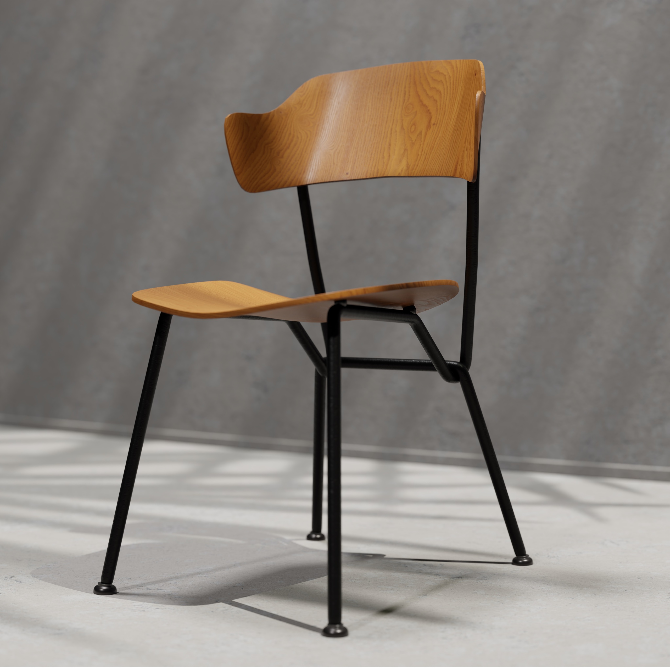 Media 1 for listing Wooden and Metal Chair - High-Quality 3D Model