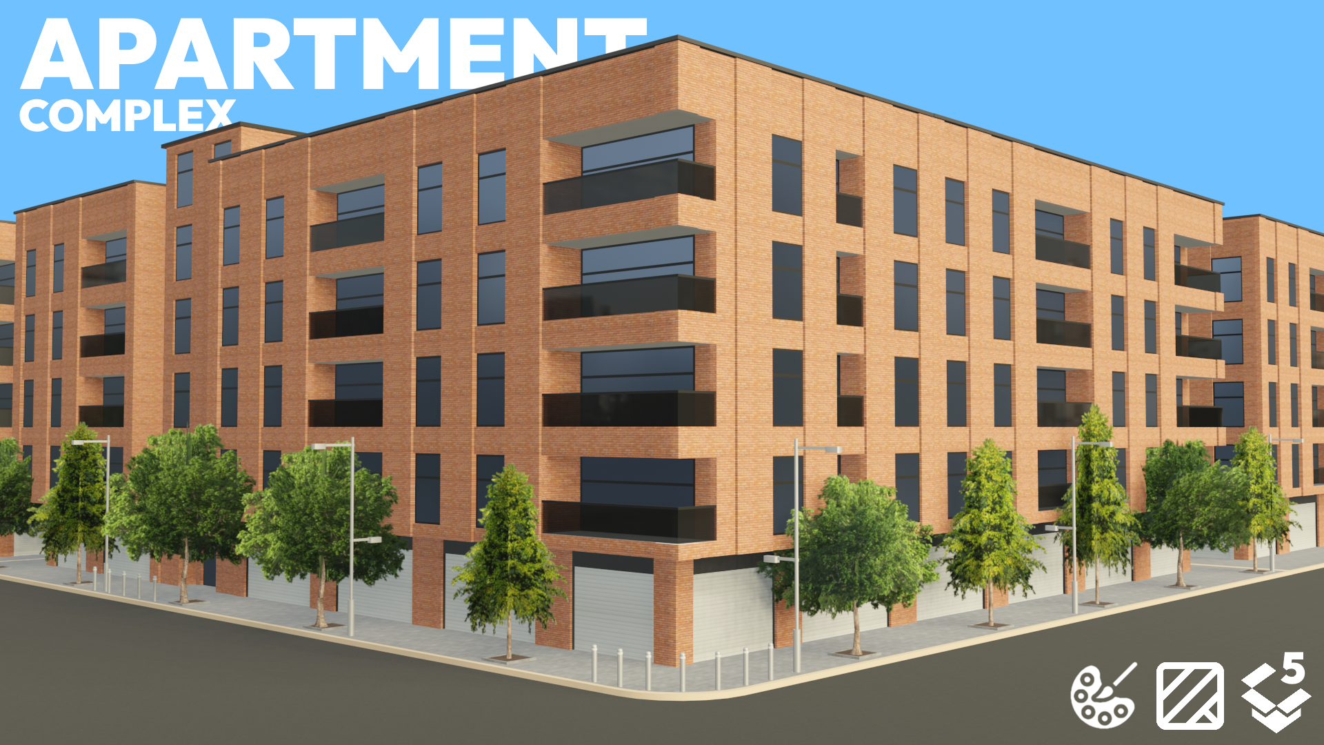 Apartment Complex - Low poly | Fab