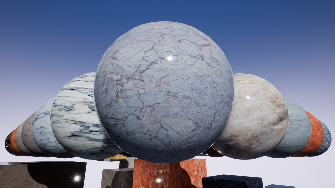 Multimedia 1 para anuncio Realistic Polished Marble PBR Materials Vol 2