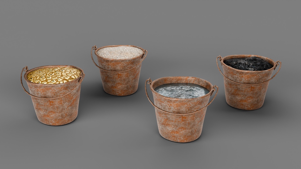 Media 1 for listing Stylized Rusty Bucket with Resources