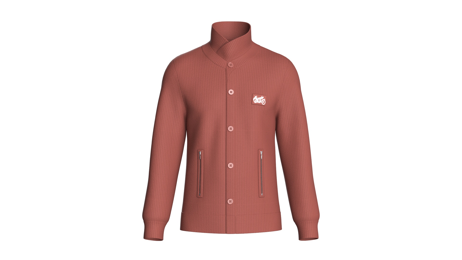 Media 1 for listing Men High Collar Buttoned Knit Jacket | High Poly