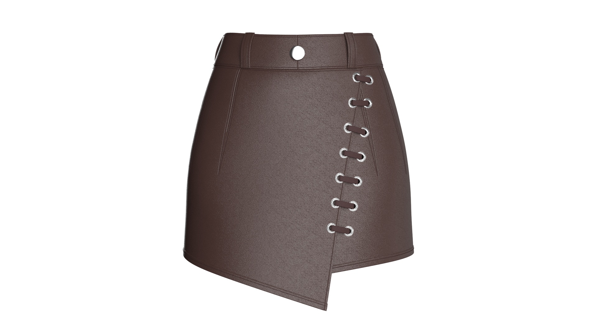 Media 1 for listing Girls Lace - Up Leather Mini Skirt | High Poly