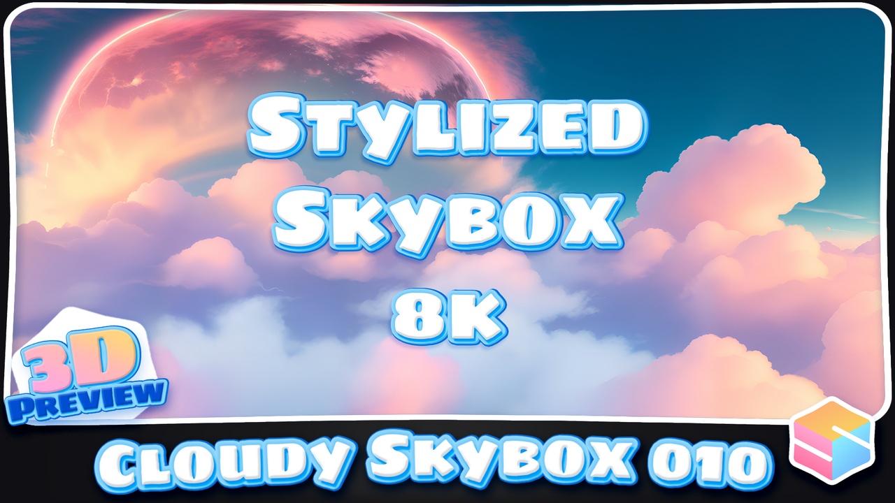 8k Stylized Cloudy Skybox 010 제품 등록을 위한 미디어 1개