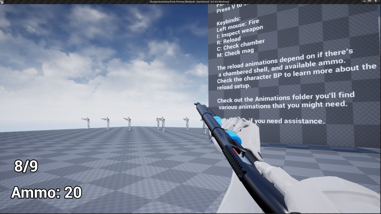 File multimediali per l'articolo Pump-Action shotgun Character Animation Pack: 1