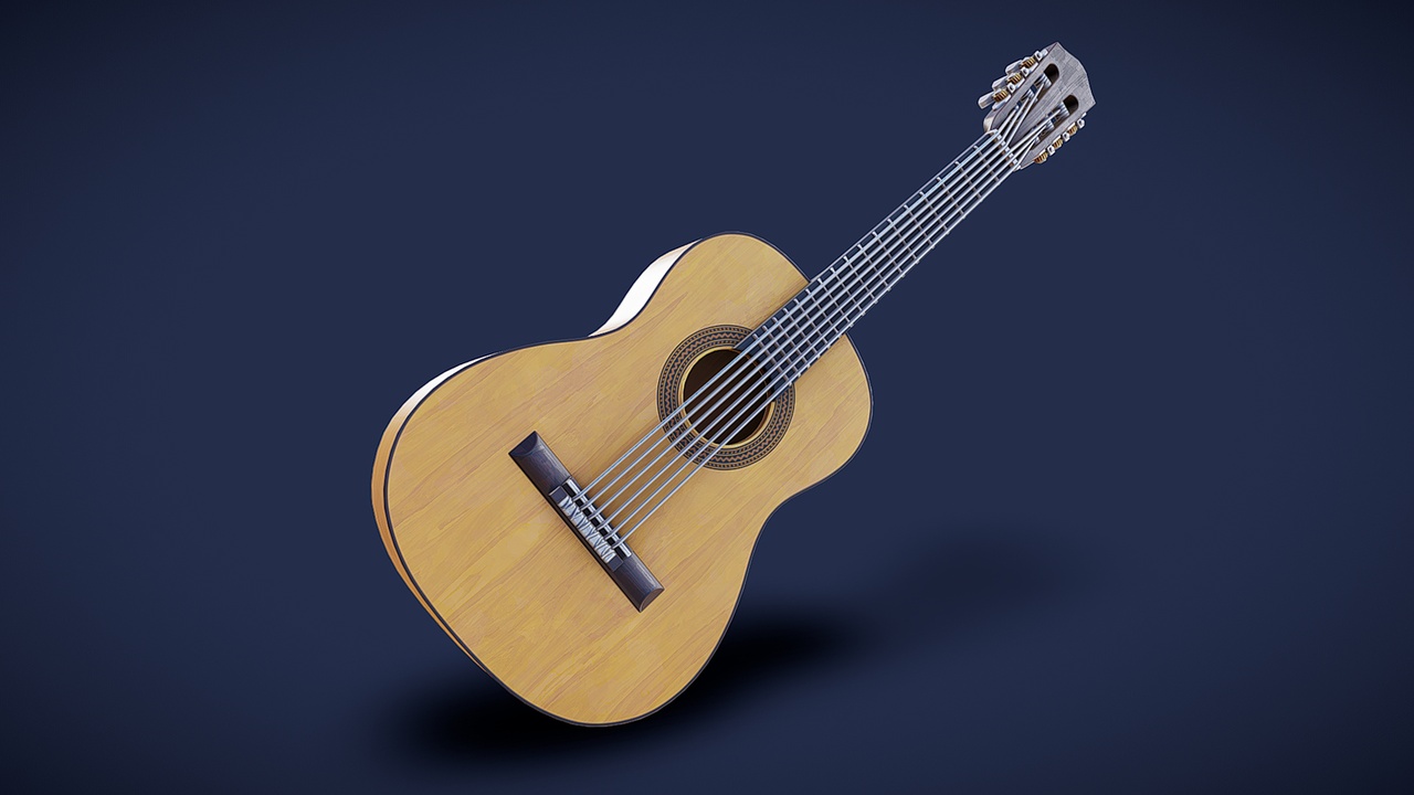 Media 1 for listing Stylized Classic Guitar - Game Ready