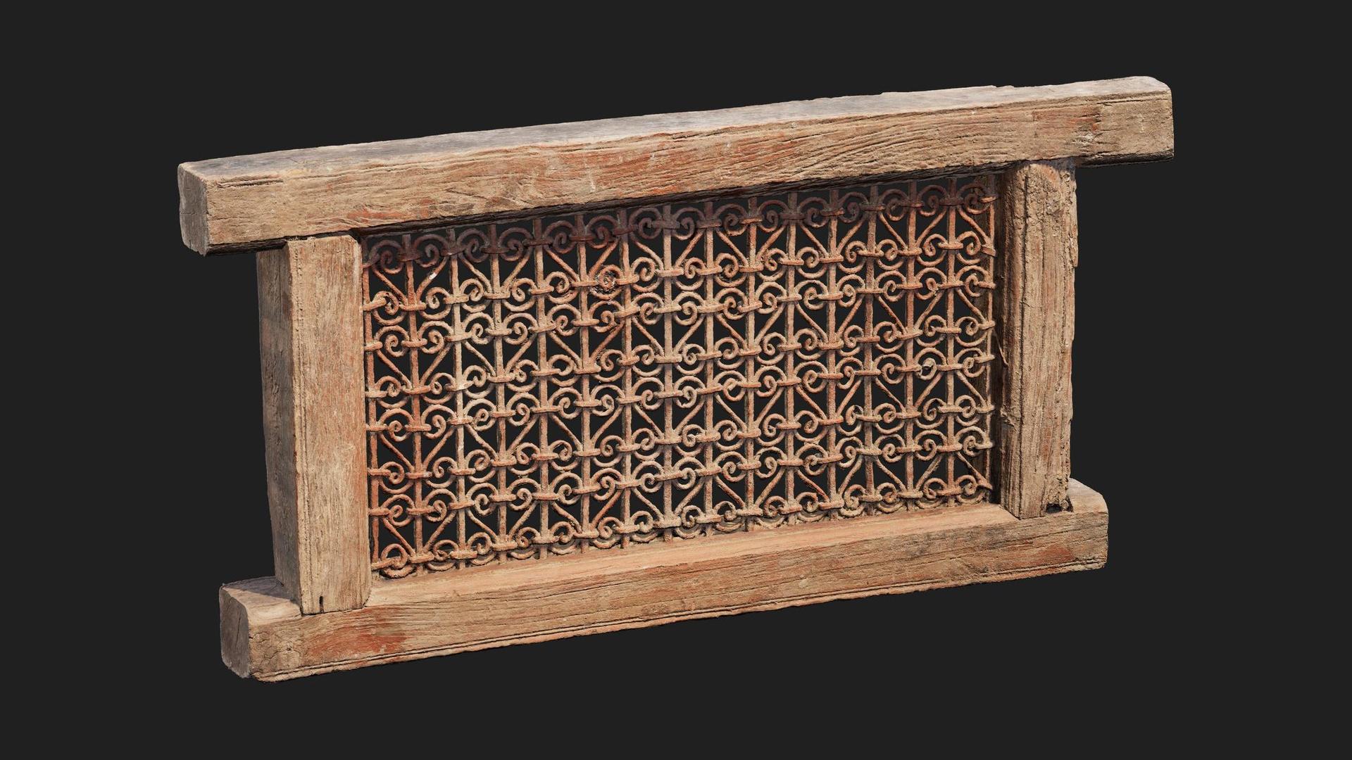 Residential South Asian Fence Panel Wood Weathered 02 | Fab