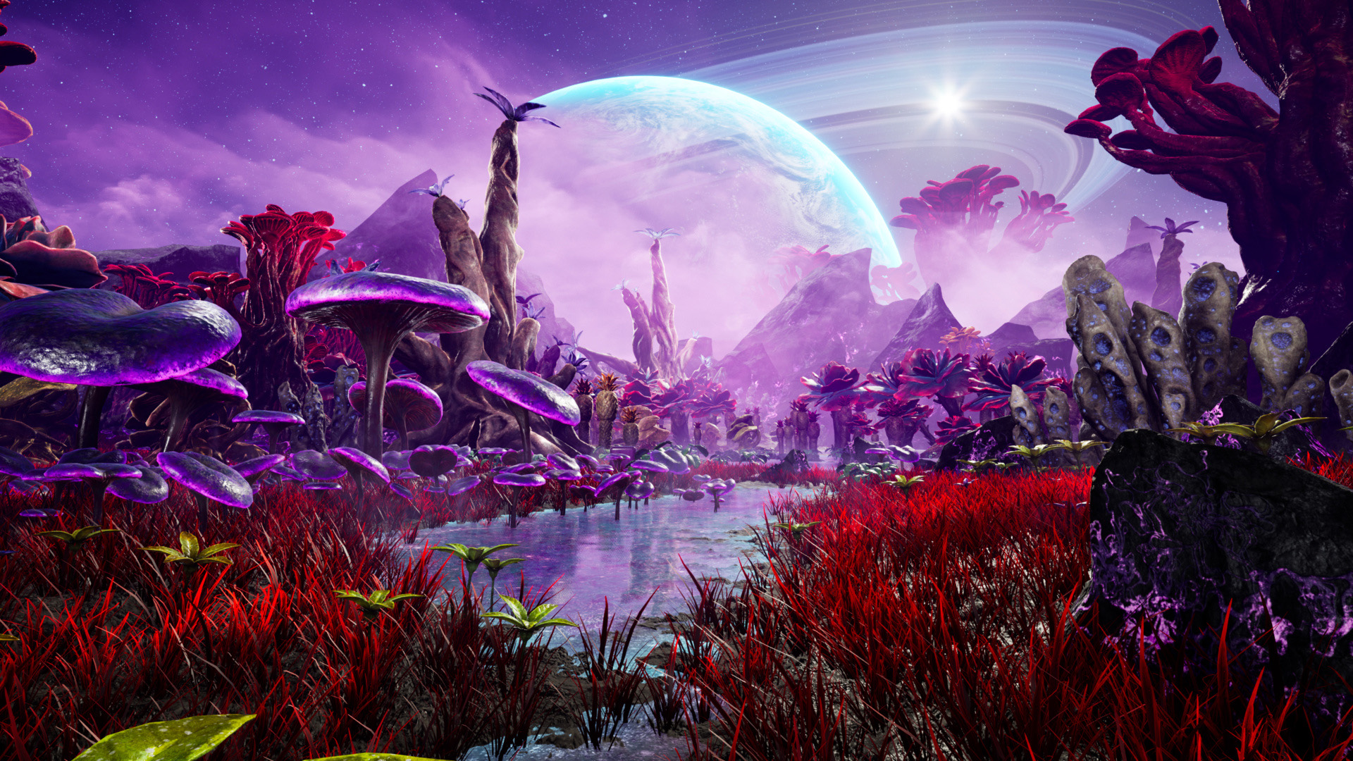 Alien Planet Fantasy Environment - Jungle Plants