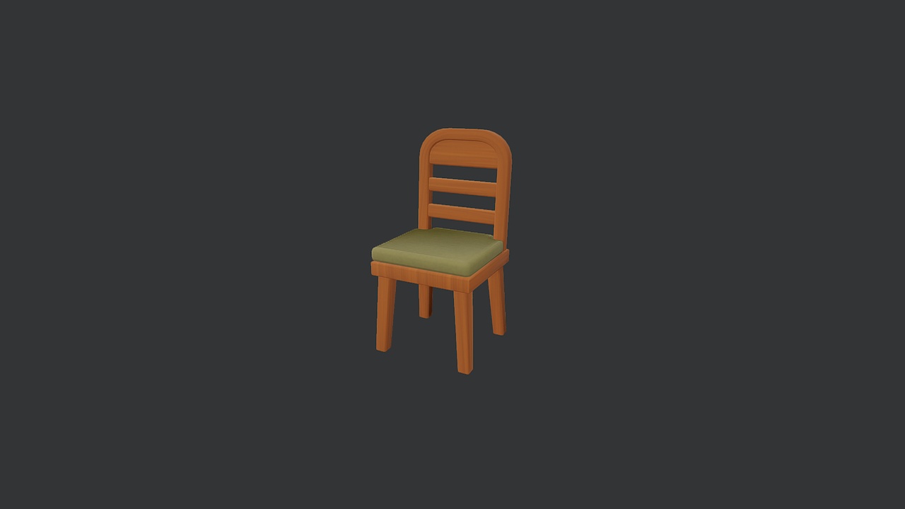 Media 1 for listing Stylized Wooden Chair – Game Ready