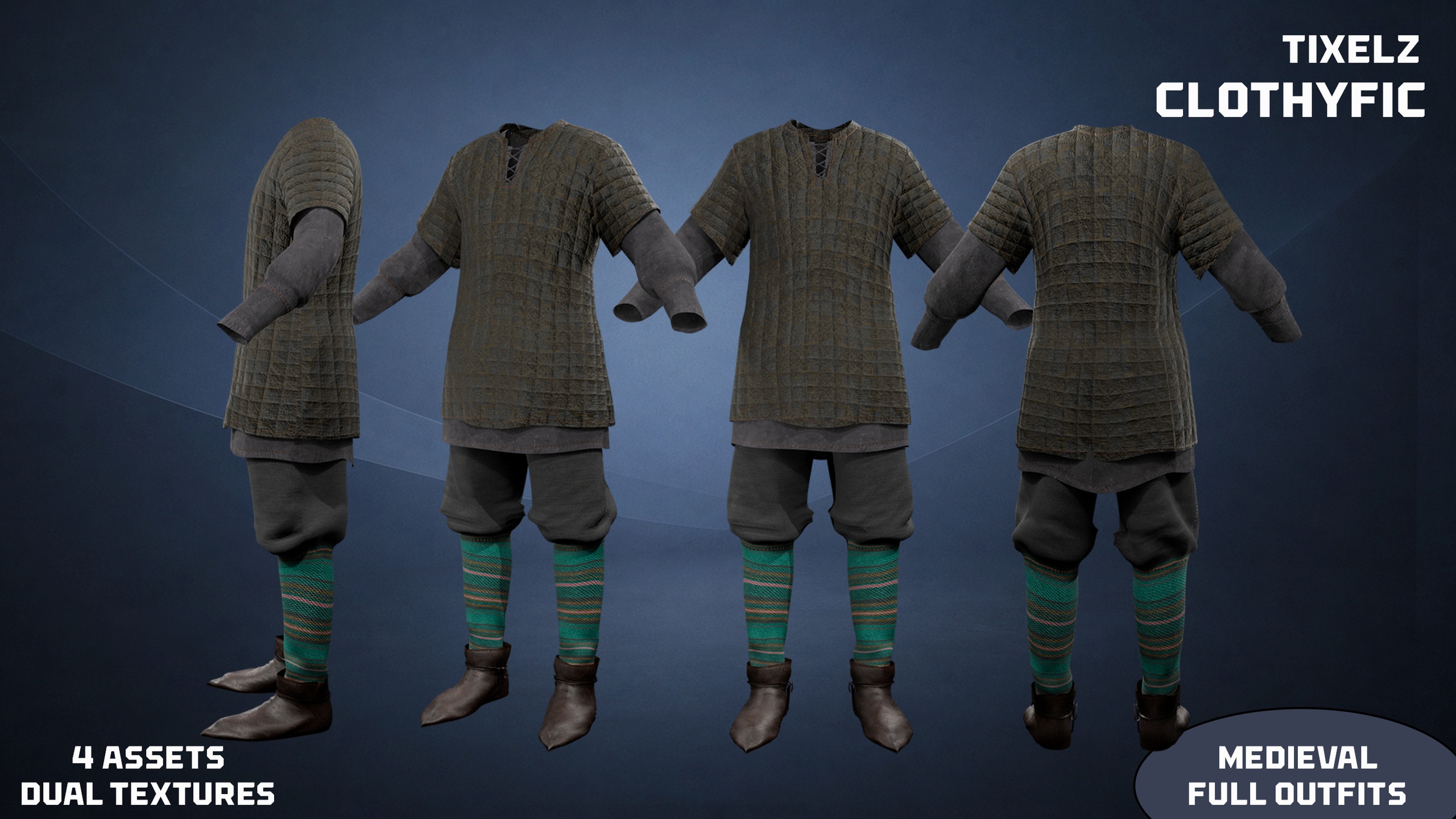 Media 1 for listing medieval full outfit 6 - clothyfic bundles
