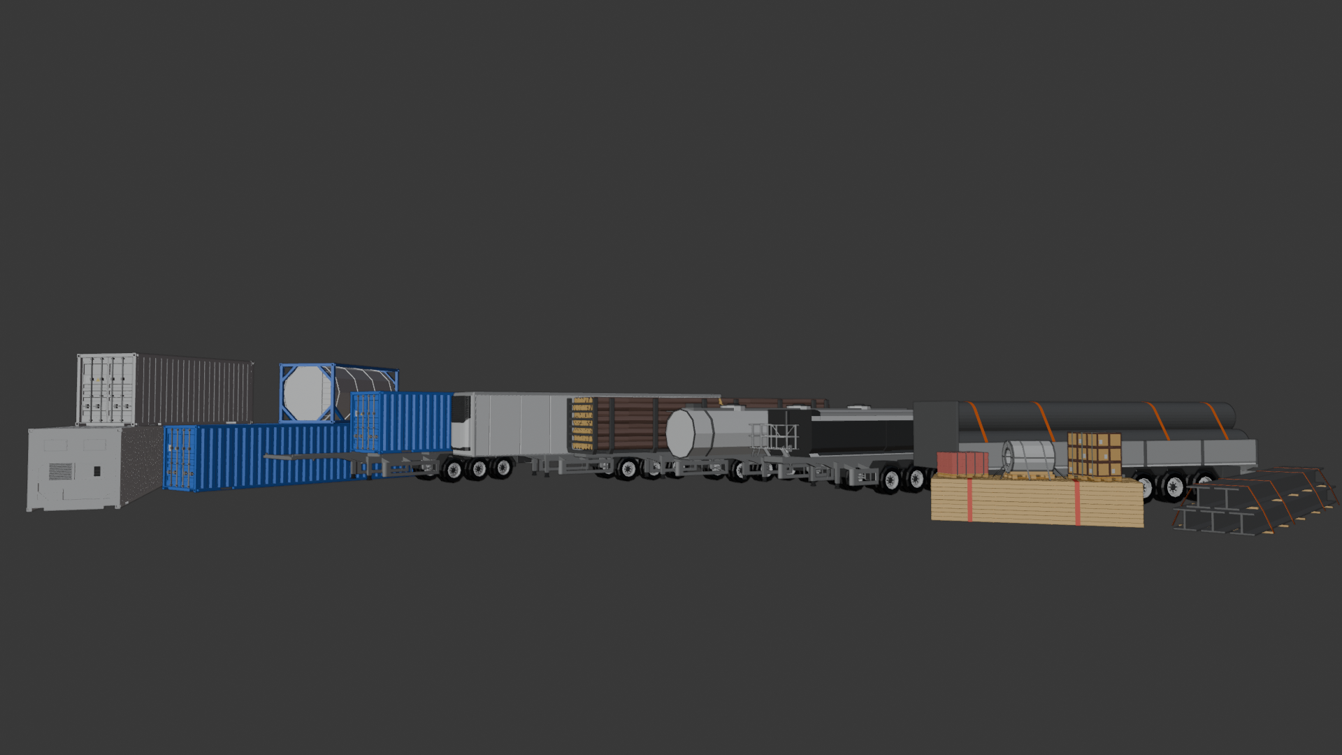Trailers & Cargo Lowpoly Pack | Fab