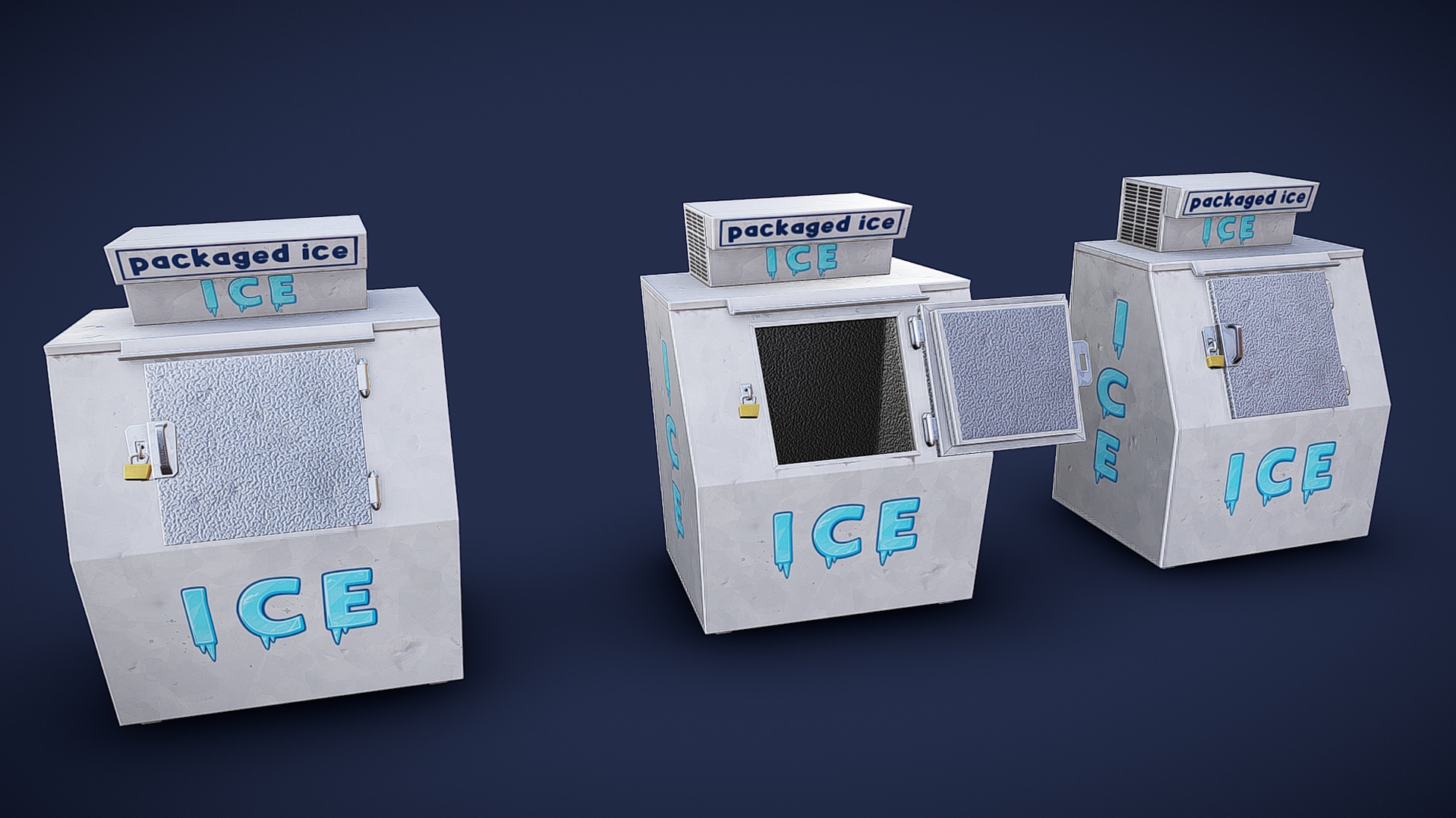 Media 1 for listing Stylized Commercial Ice Storage Bin - Game Ready