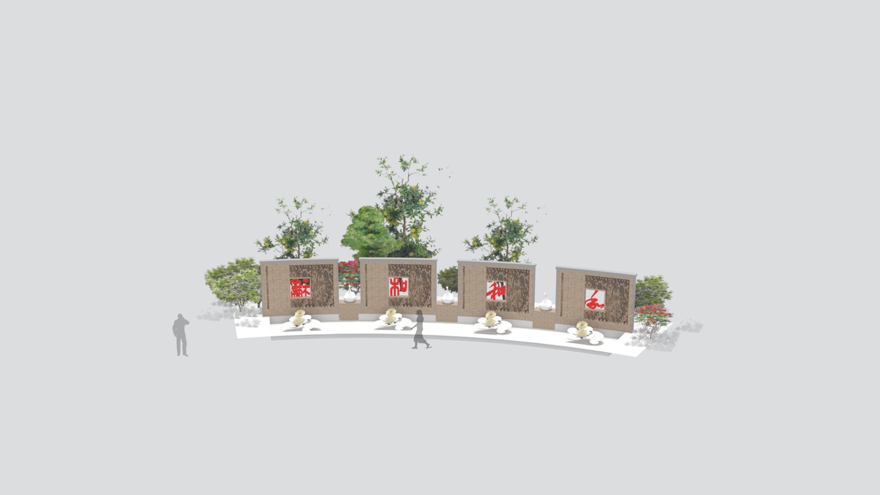 Media 1 for listing Chinese Cultural Wall Water Feature Lotus 3D Model