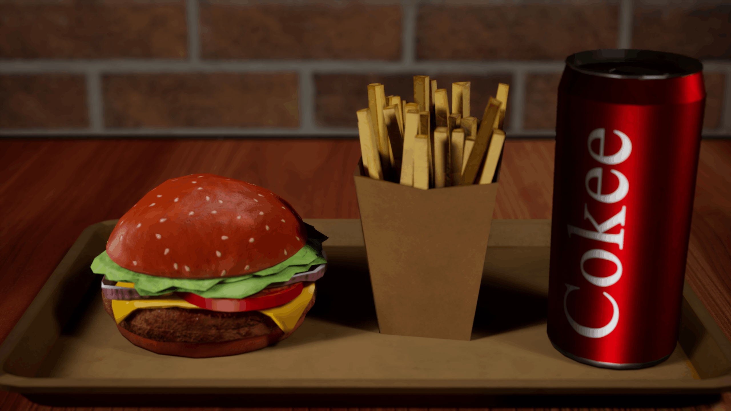 Media 1 for listing Modular Burger Builder Kit - Game-Ready Food Assets