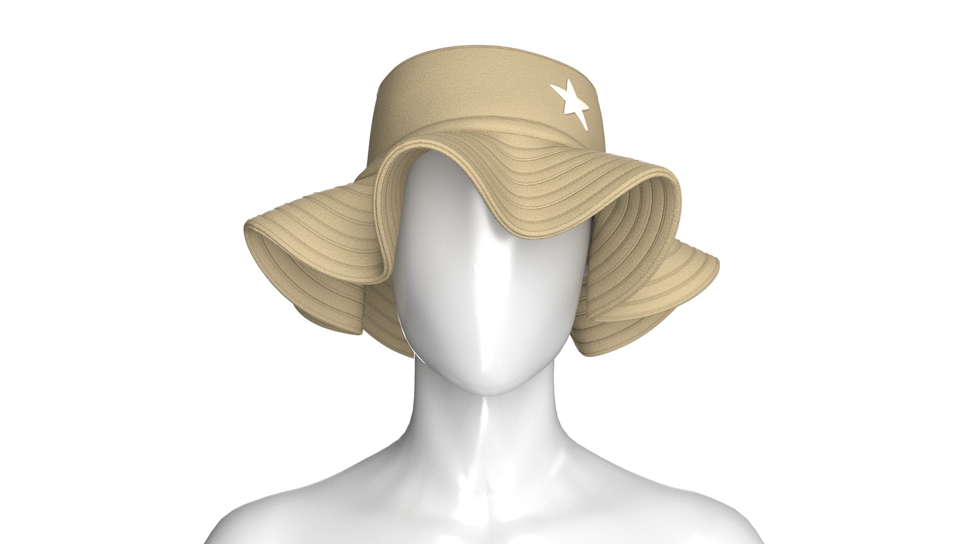 Media 1 for listing Girls Bucket Hat With Star Patch | High Poly