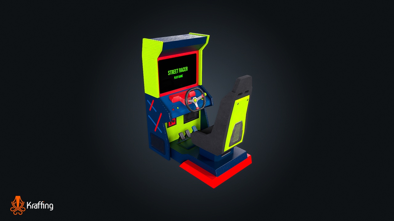 Arcade Car Racing V1 – Game Machine – Game Ready PBR | Fab