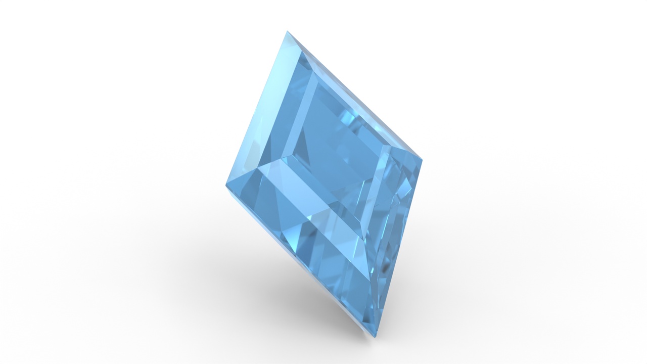 Media 1 for listing Aquamarine Gem - Rhombus Cut
