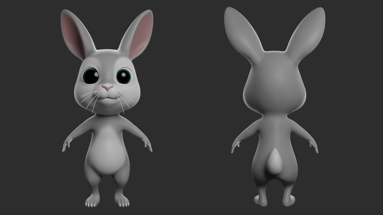 Media 1 for listing Rabbit Toony - Topology + UV Map