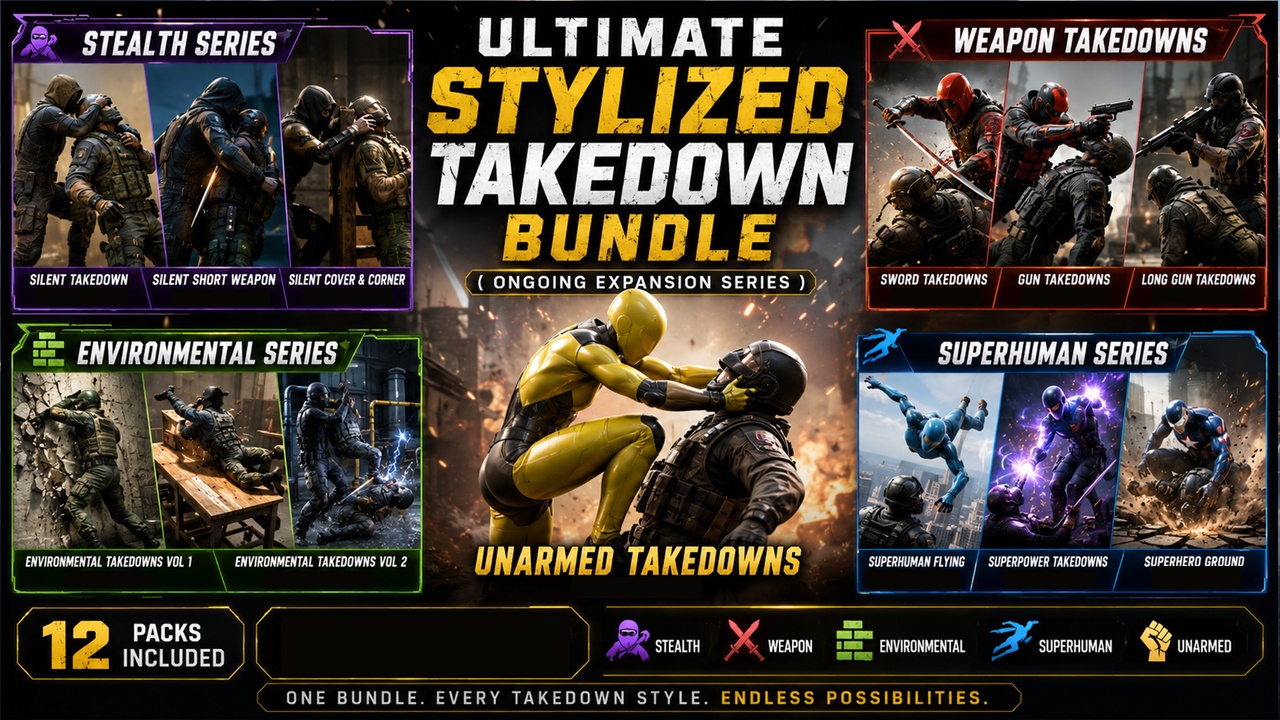 Media 1 for listing Ultimate Stylized Takedown Animation Bundle