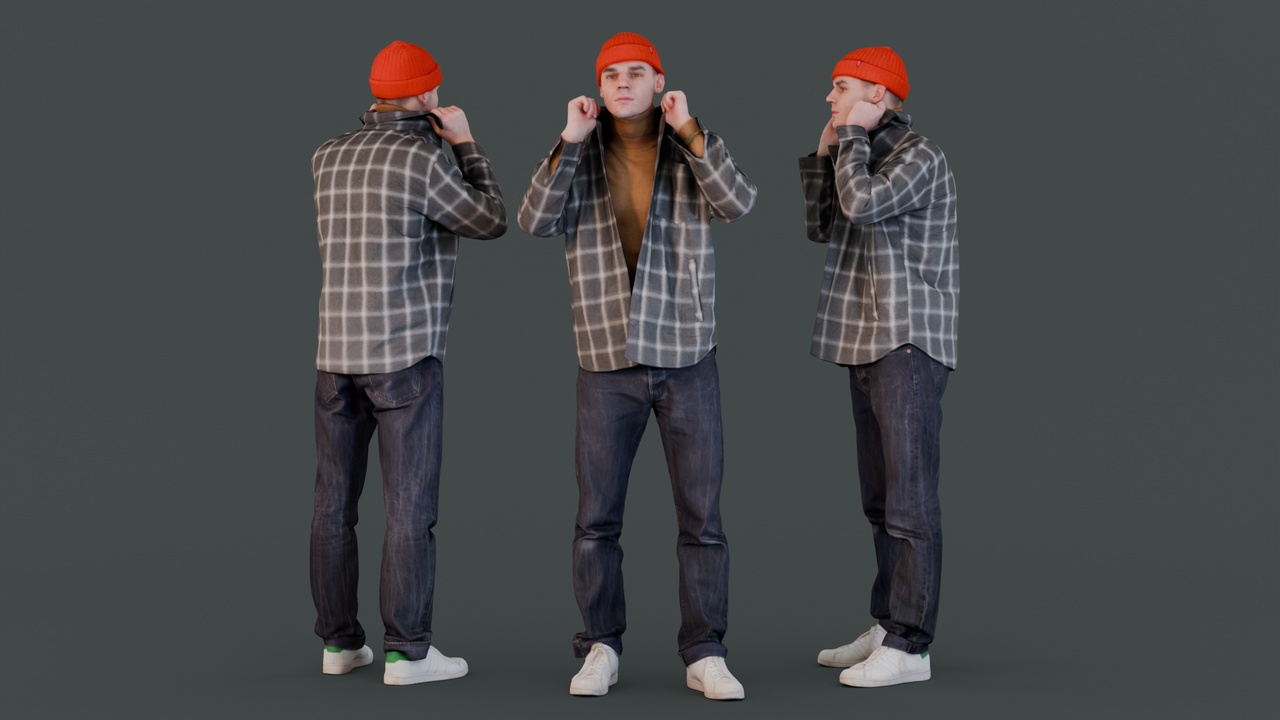 出品Stylish Man Adjusting Collar - Streetwear Lookのメディア1