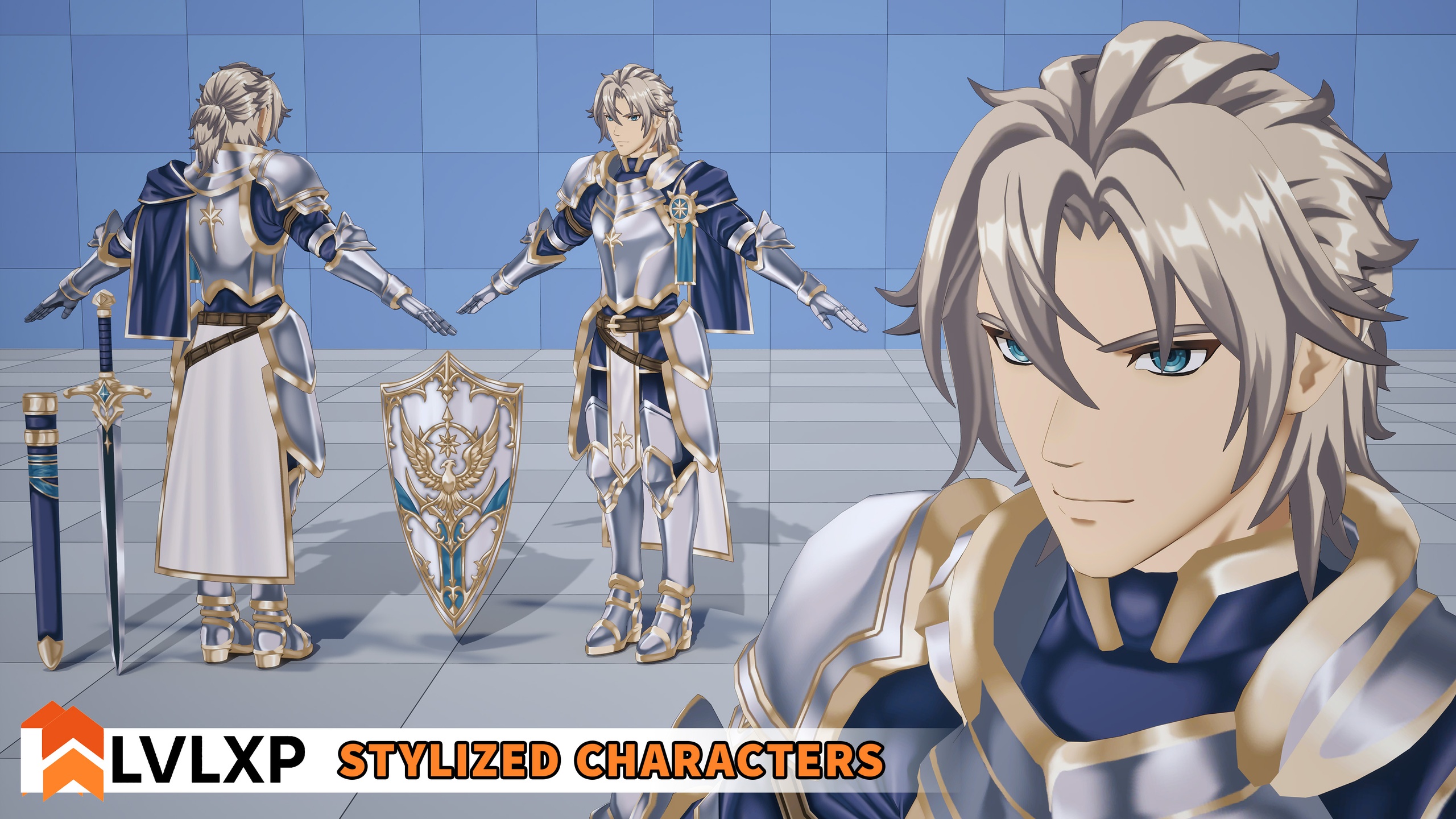 Media 1 for listing Stylized Characters - Knight Paladin "Tristan"