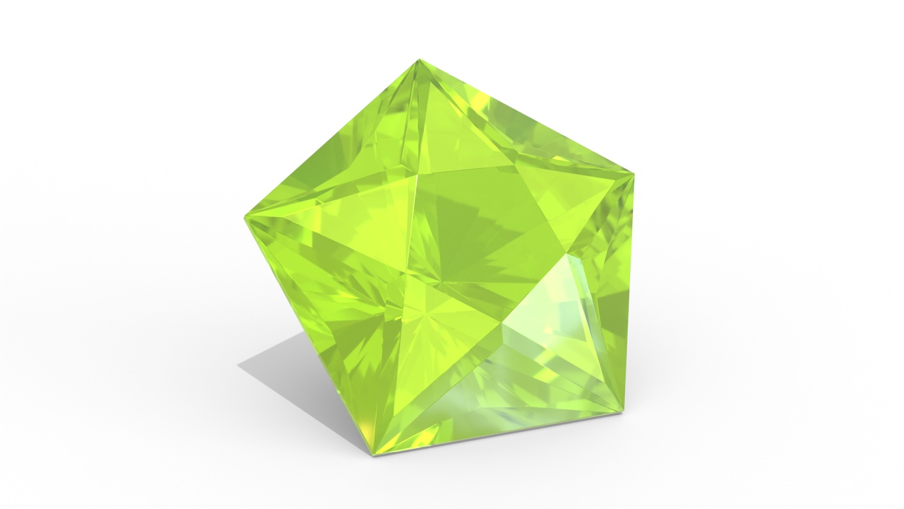 商品 Peridot Gem - Star Cut 的媒体 1
