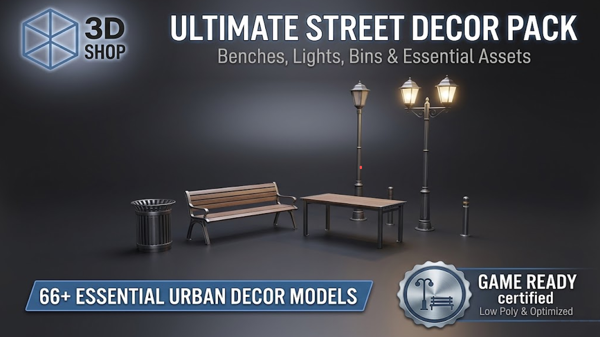 Urban Street Props Pack – 66 Game-Ready Assets Bundle | Fab