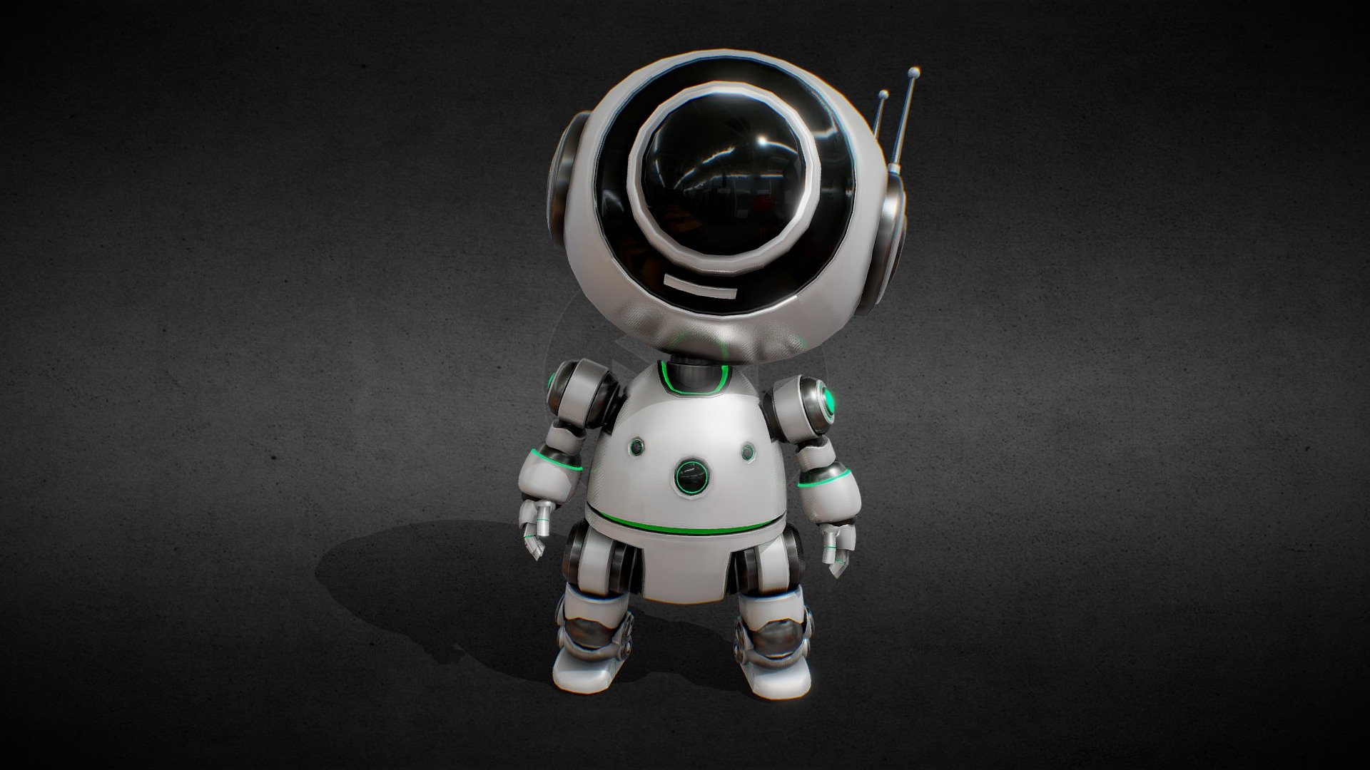 Glitch - Cute Robot 3D Character Asset BHS | Fab