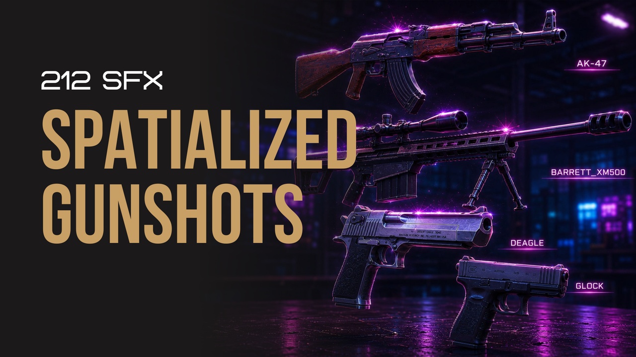 Media 1 for listing Spatialized Gunshots Sounds Pack - SFX