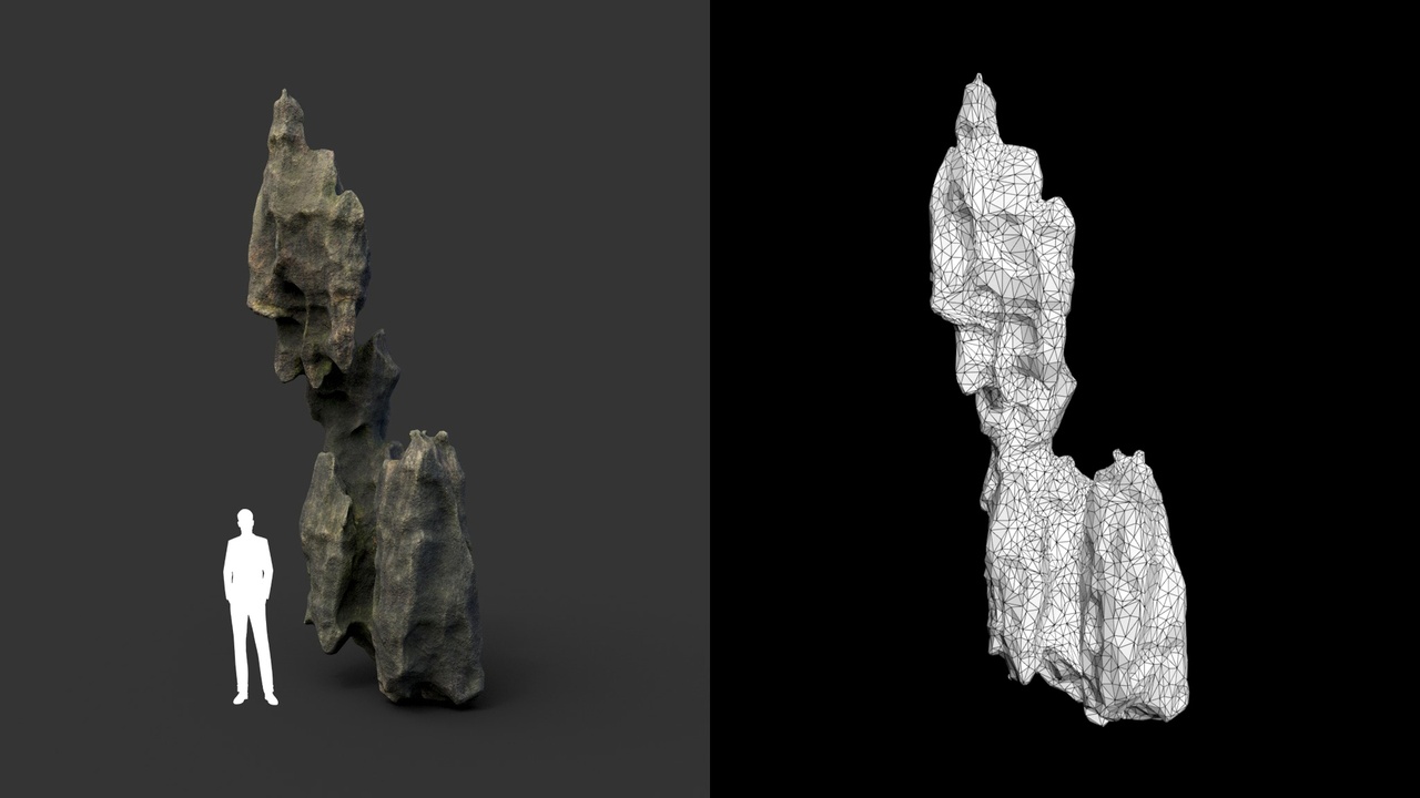 Media 1 for listing Low poly Casual Eroded Limestone Modular 210722