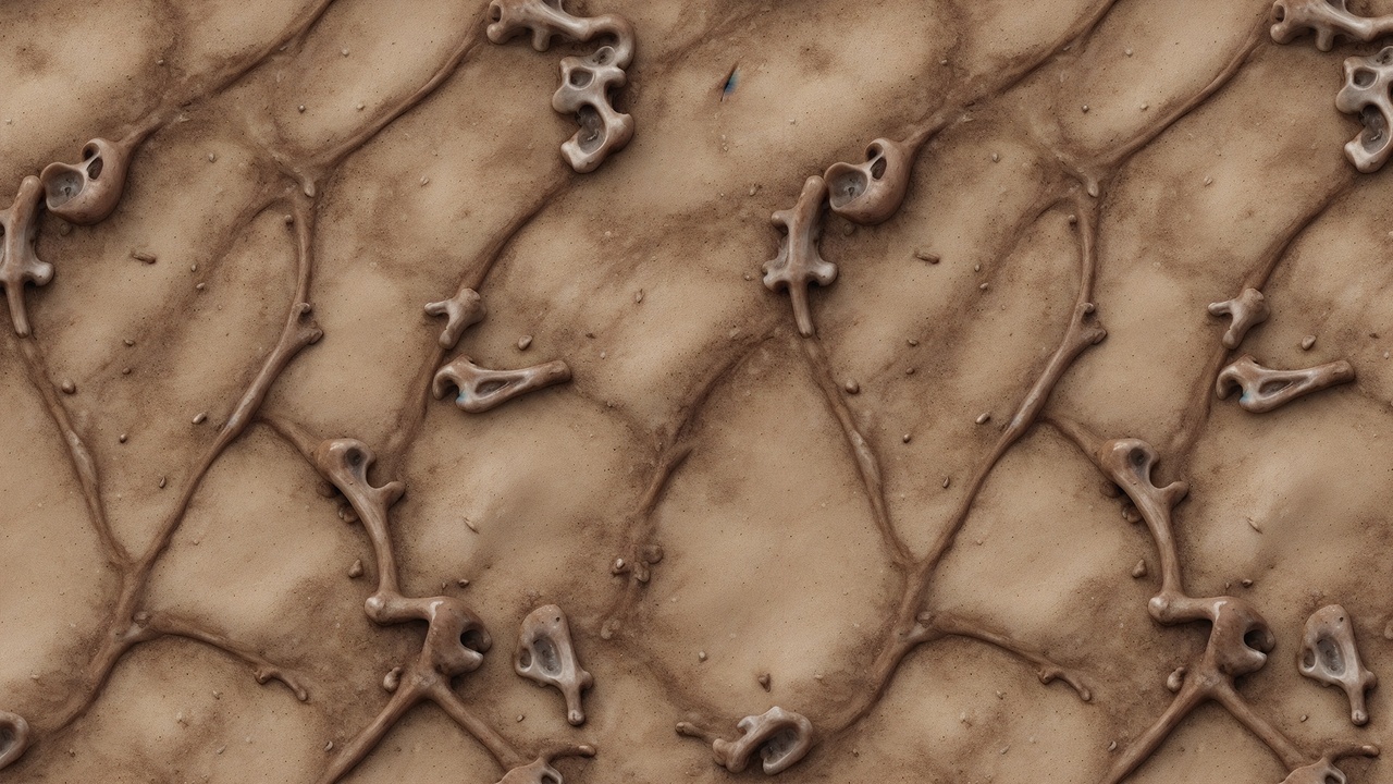 الوسائط 1 للقائمة Desolate Bone Terrain – Organic Necro-Surface Texture Pack (4K, 120 PBR Textures