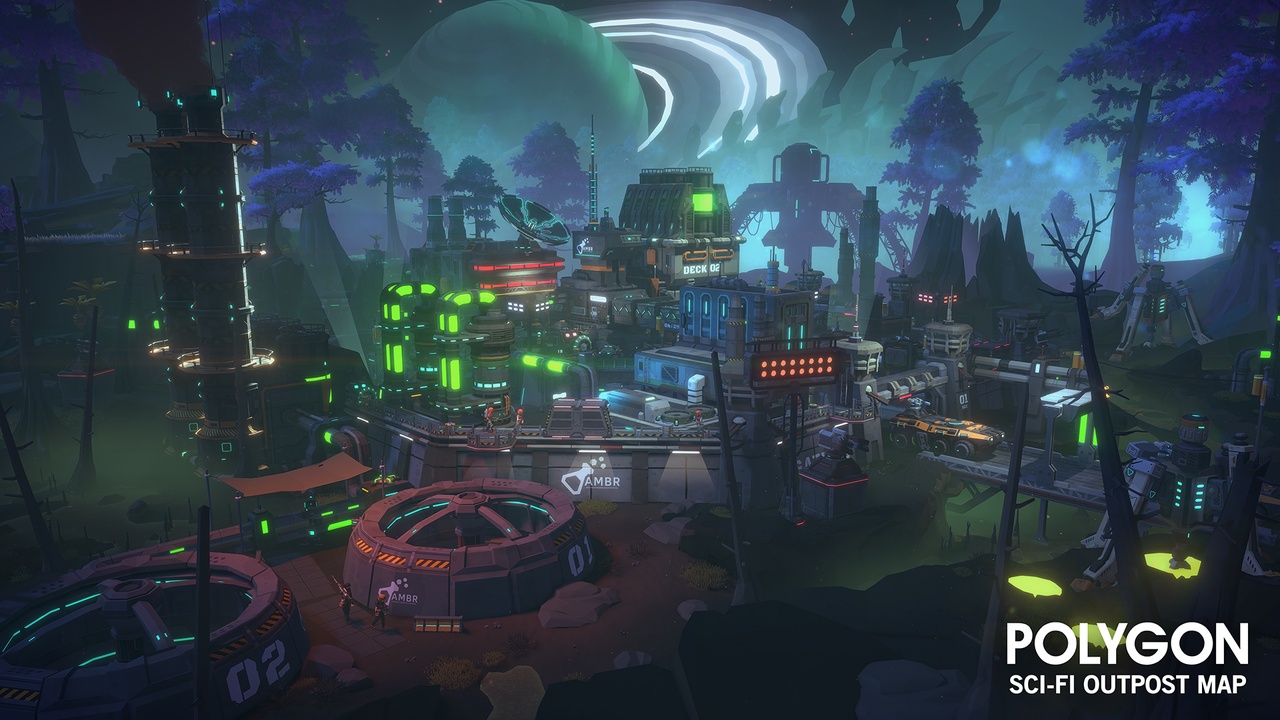 商品 POLYGON - Sci-Fi Outpost Map by Synty 的媒体 1