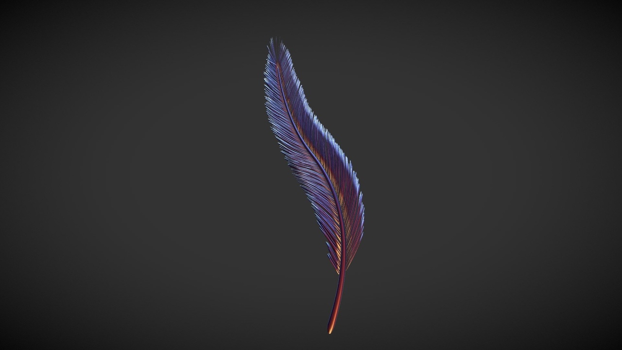Media 1 for listing High Poly Stylized Feather - Free Download