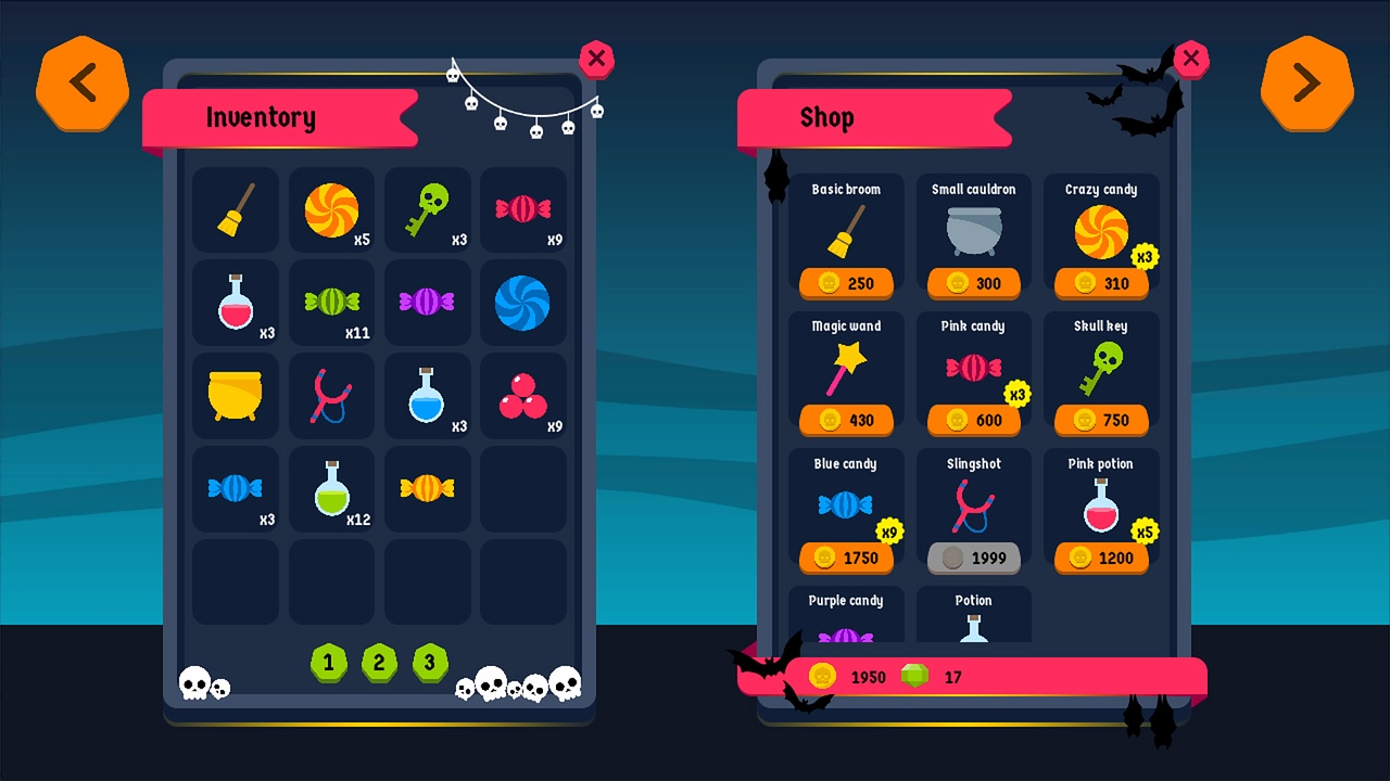 Media 1 for listing Halloween GUI, Spooky UI Kit + editable PSD/AI source files