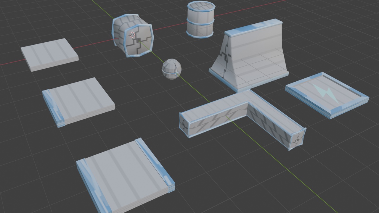 Media 1 for listing Futuristic Block Pack – Low Poly Free Download