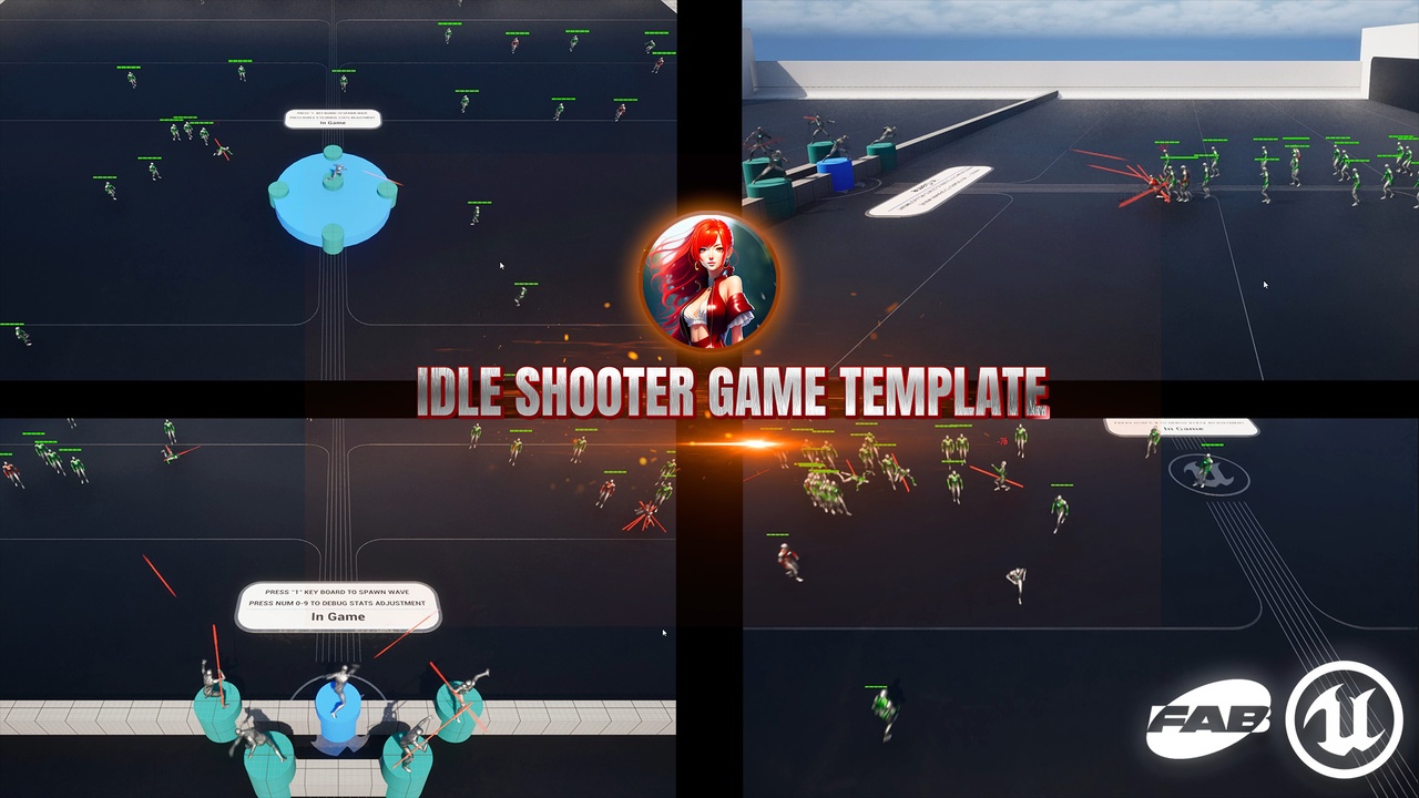 Media 1 for listing Idle Defense Shooter Game Template