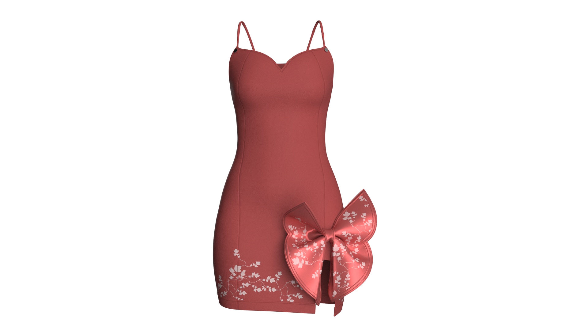 Media 1 for listing Girls Rosewood Blossom Mini Dress | High Poly