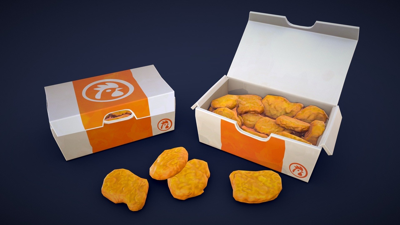 Media 1 for listing Stylized Chicken Nuggets - Game Ready