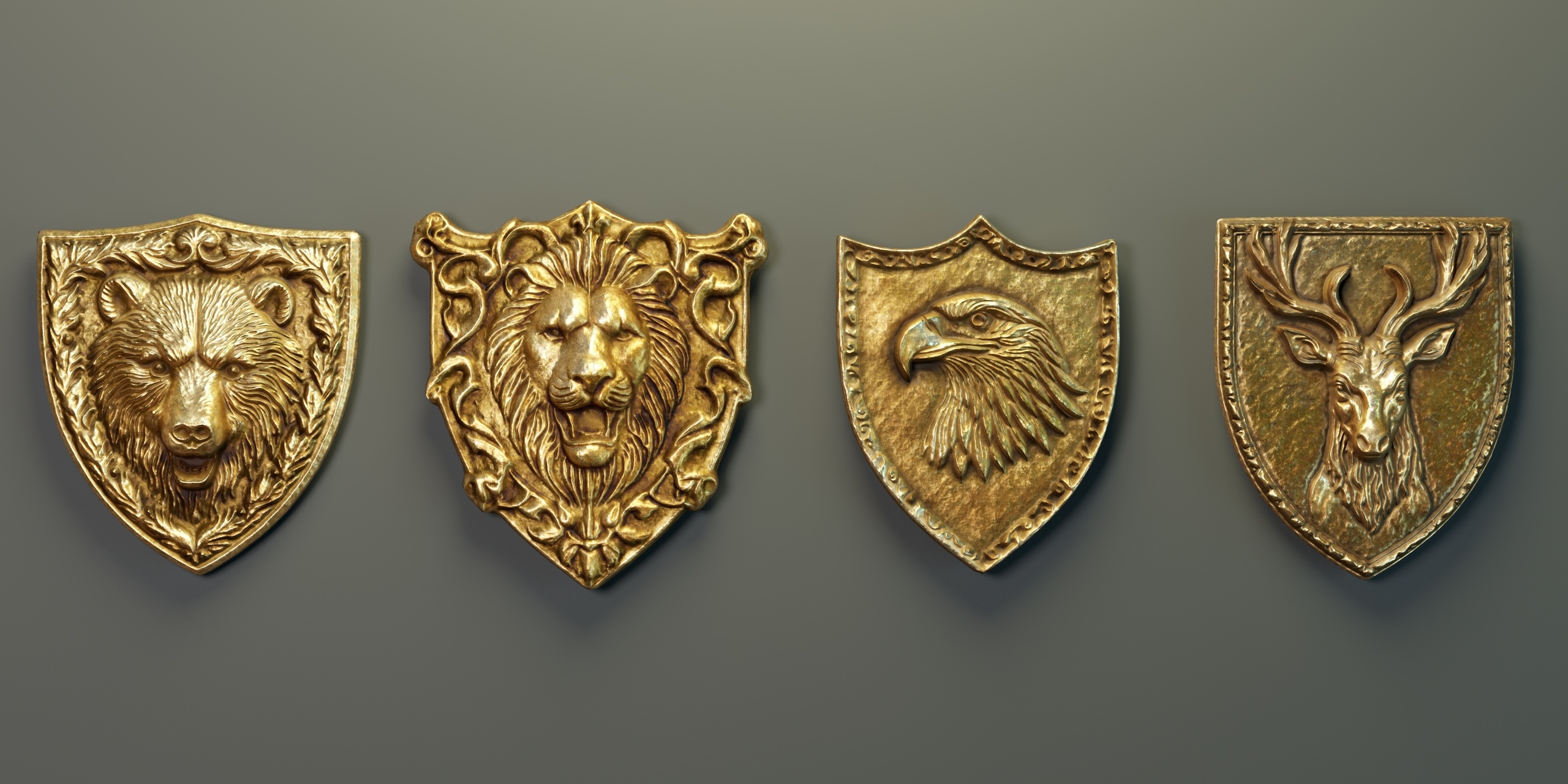 Heraldic Emblem Set PBR 제품 등록을 위한 미디어 1개