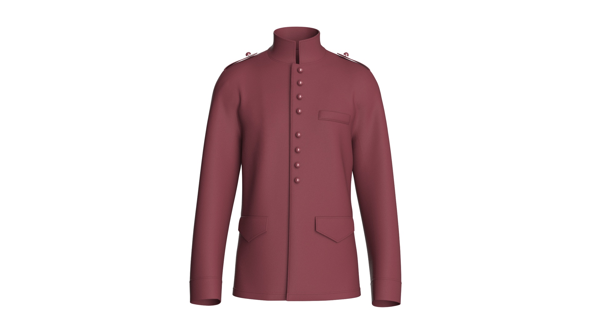 Media 1 for listing Men Mandarin Collar Military Jacket | High Poly
