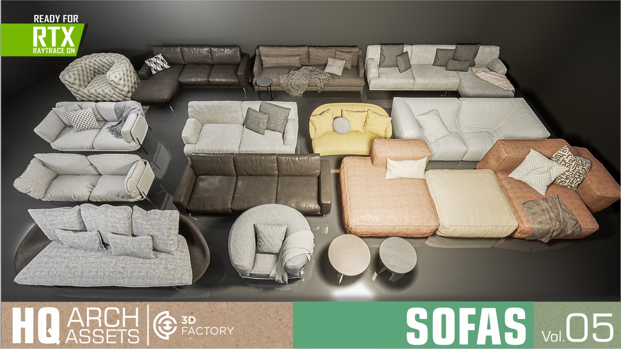 HQ Sofas Vol. 5 제품 등록을 위한 미디어 1개