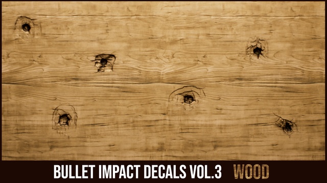 Bullet Impact Decals Vol. 3 - Wood