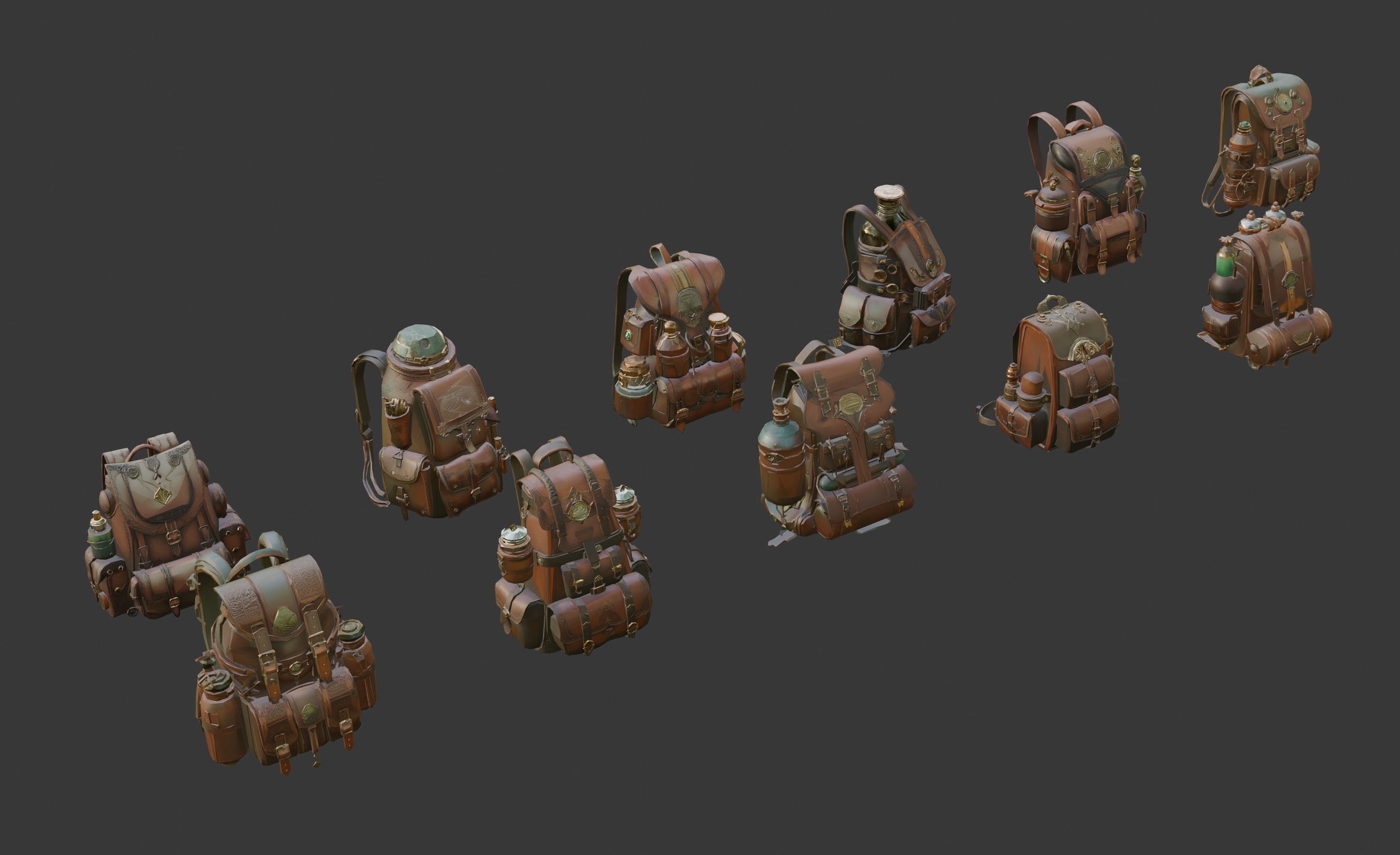 Media 1 for listing Stylized Fantasy Backpacks
