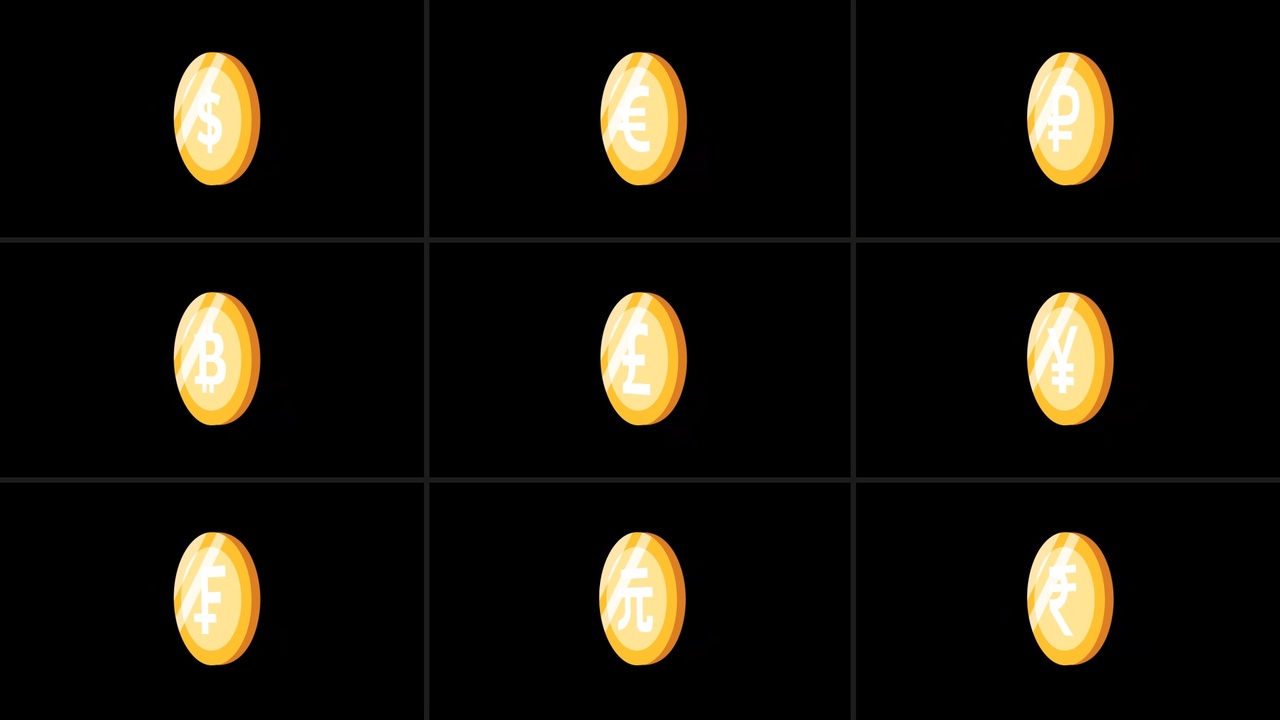 Animated Currency Coin Symbols | Fab