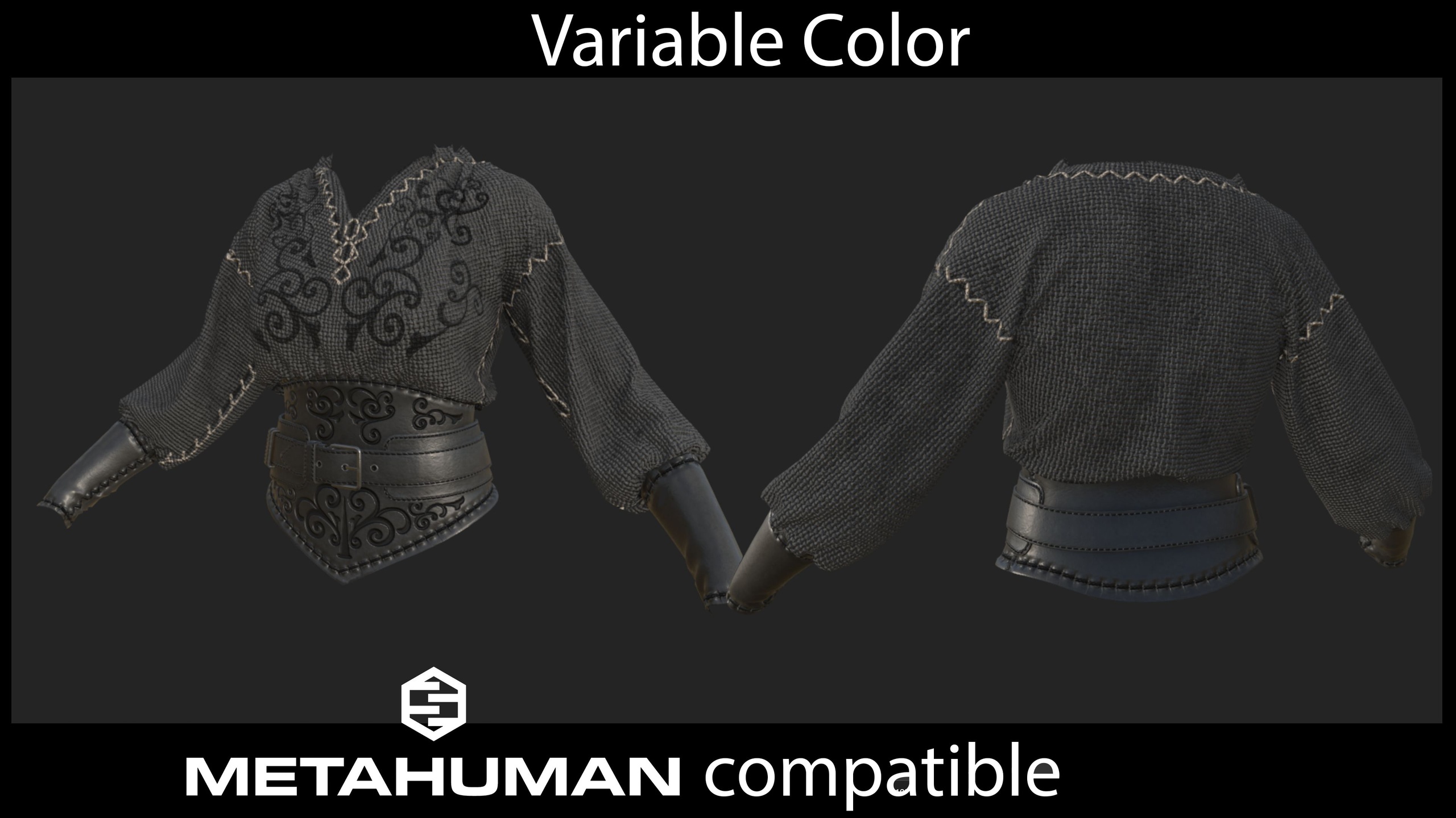 Media 1 for listing Medieval Viking Shirt with leather corset