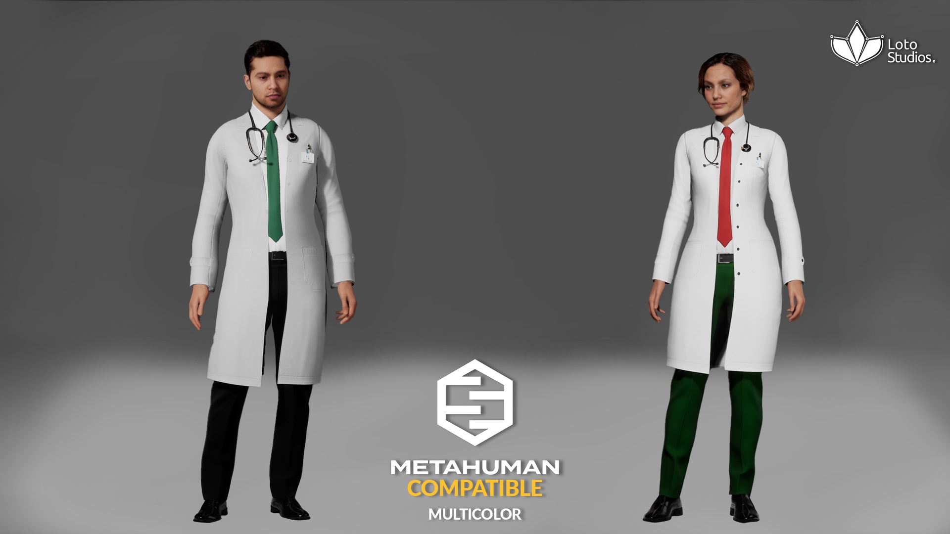 Media 1 for listing Medical Doctor Outfit - Metahuman Compatible