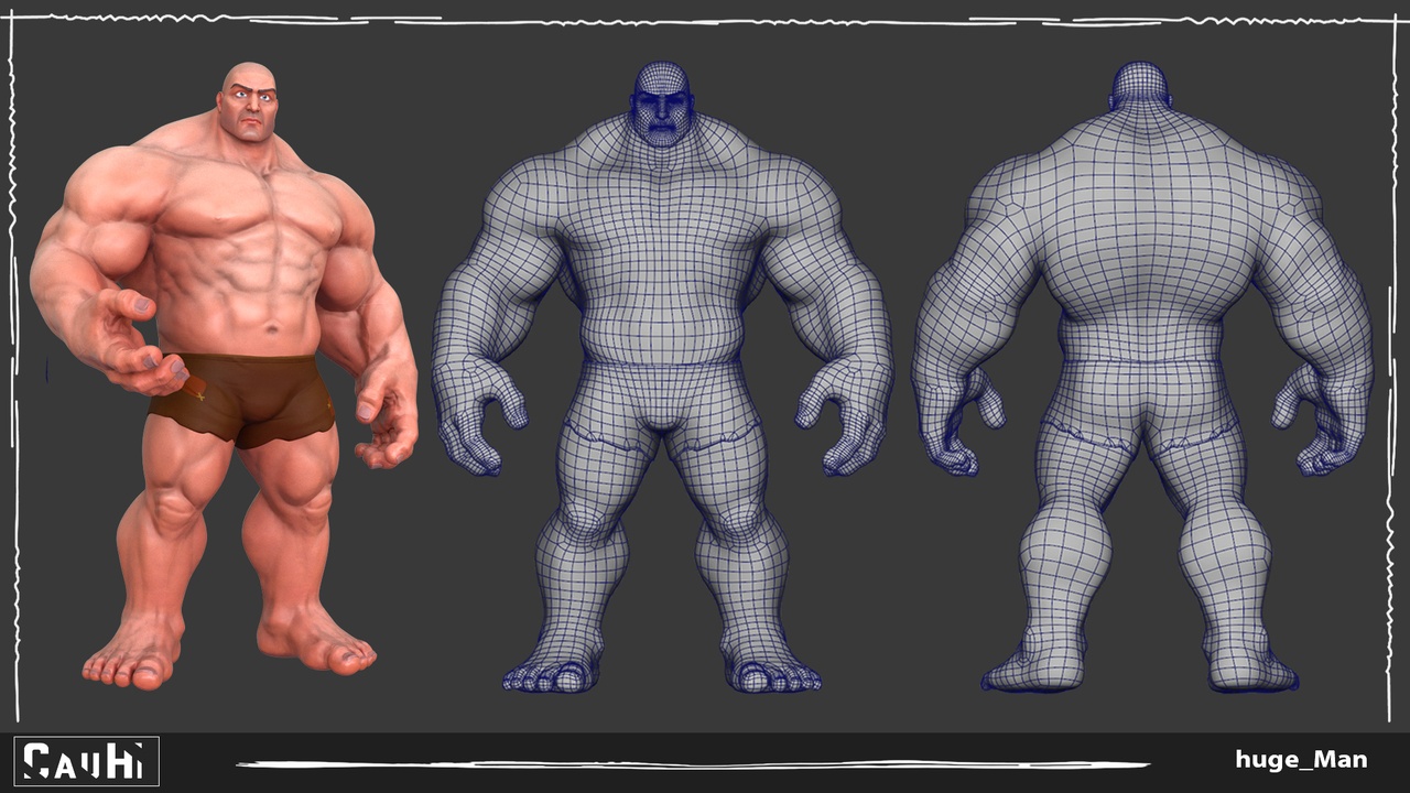 Multimedia 1 dla listy FREE Stylized Basemesh Giant Male Game