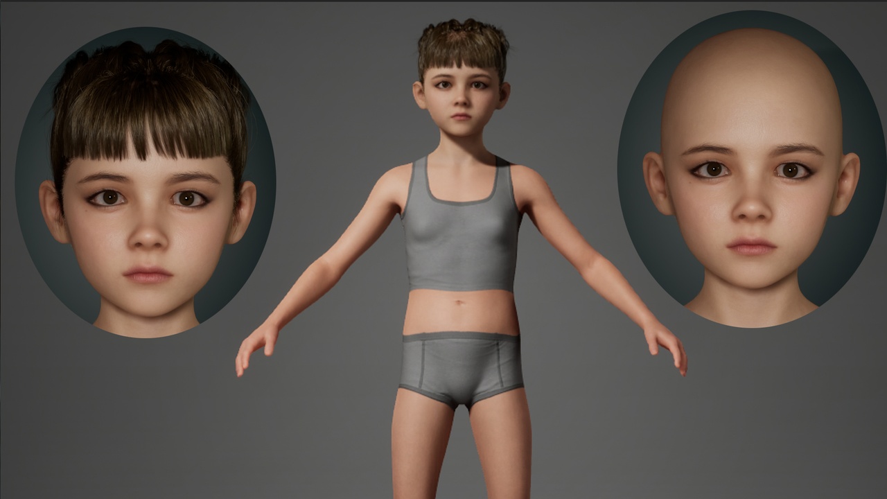 Media 1 for listing Editable Little Girl Metahuman - Li Li.No clothes or hair included