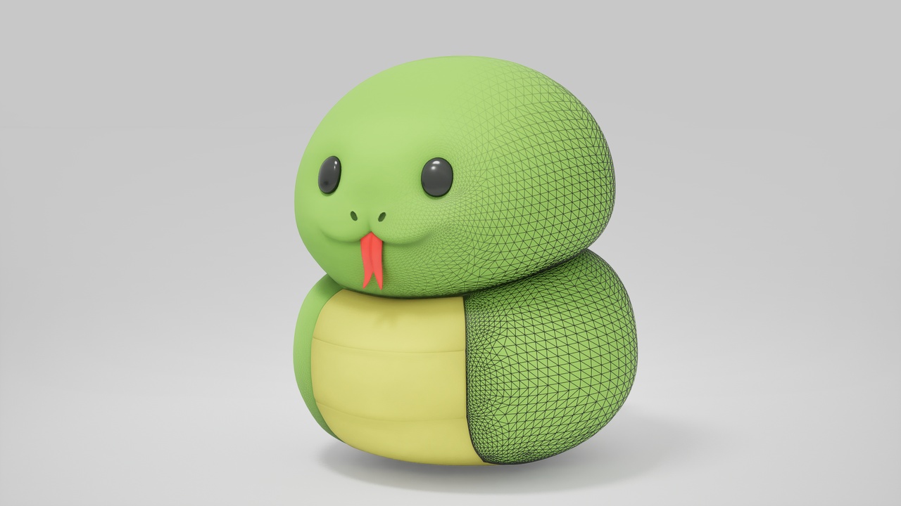 Media 1 for listing Balloon-style 3D Character-Snake
